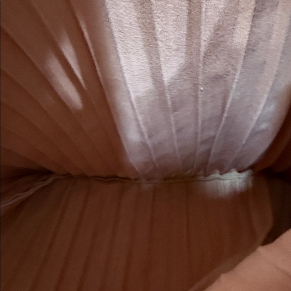 NWT Vintage Anthropologie Pleated Pink/Beige Leather Shoulder Bag - Picture 7 of 7